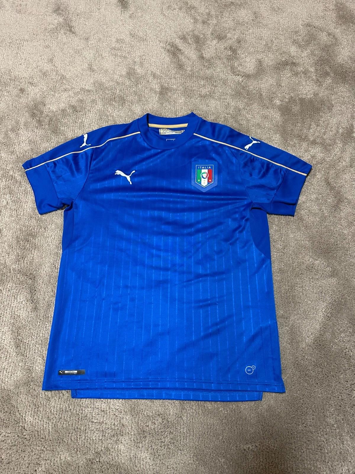 Puma Italy 2016/17 Home Football Shirt Soccer Jersey Size L Size US L / EU 52-54 / 3 - 1 Thumbnail