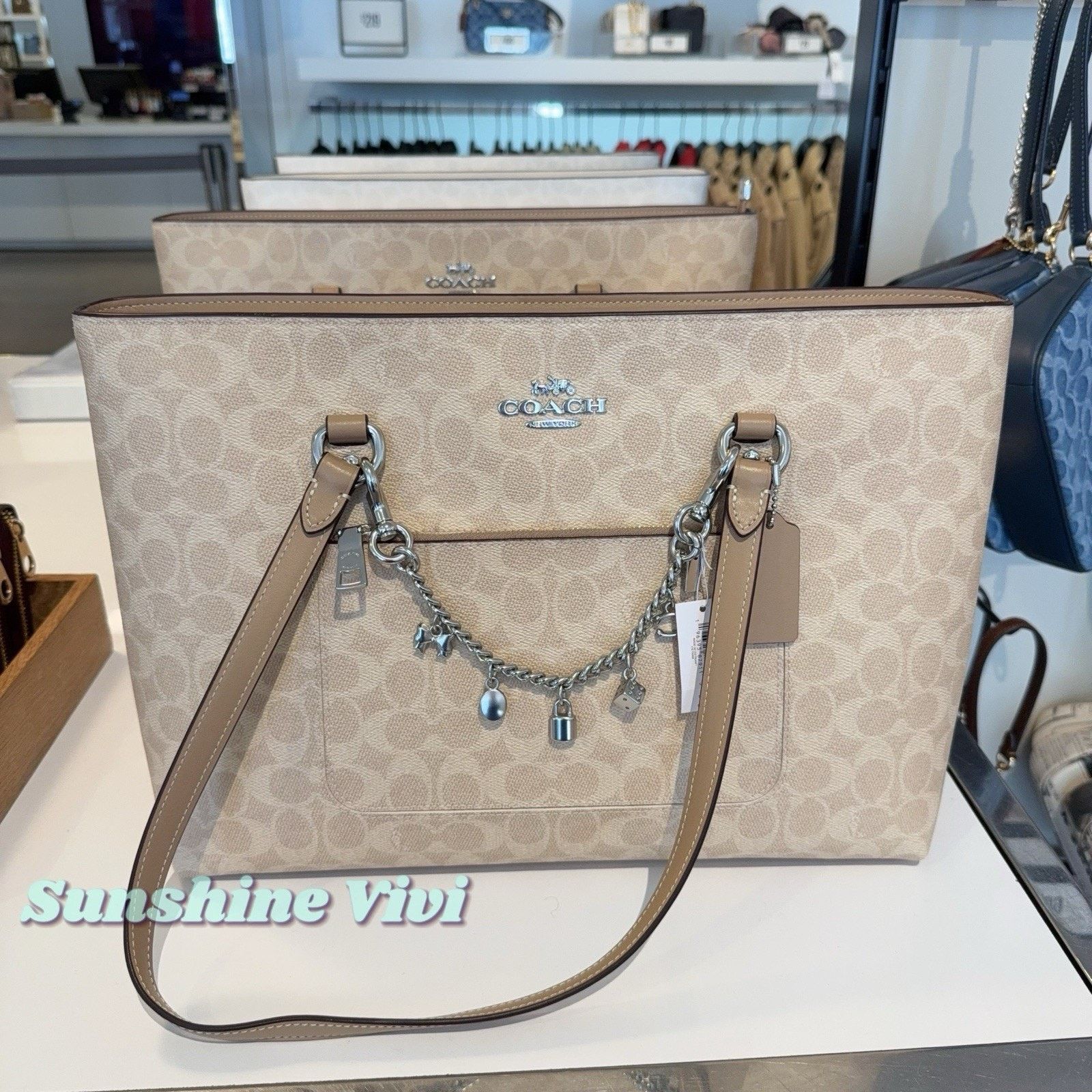 Coach NWT Bundle Coach Swagger Chain CBK40 CCD69 Station Tote Bag Size ONE SIZE - 2 Thumbnail