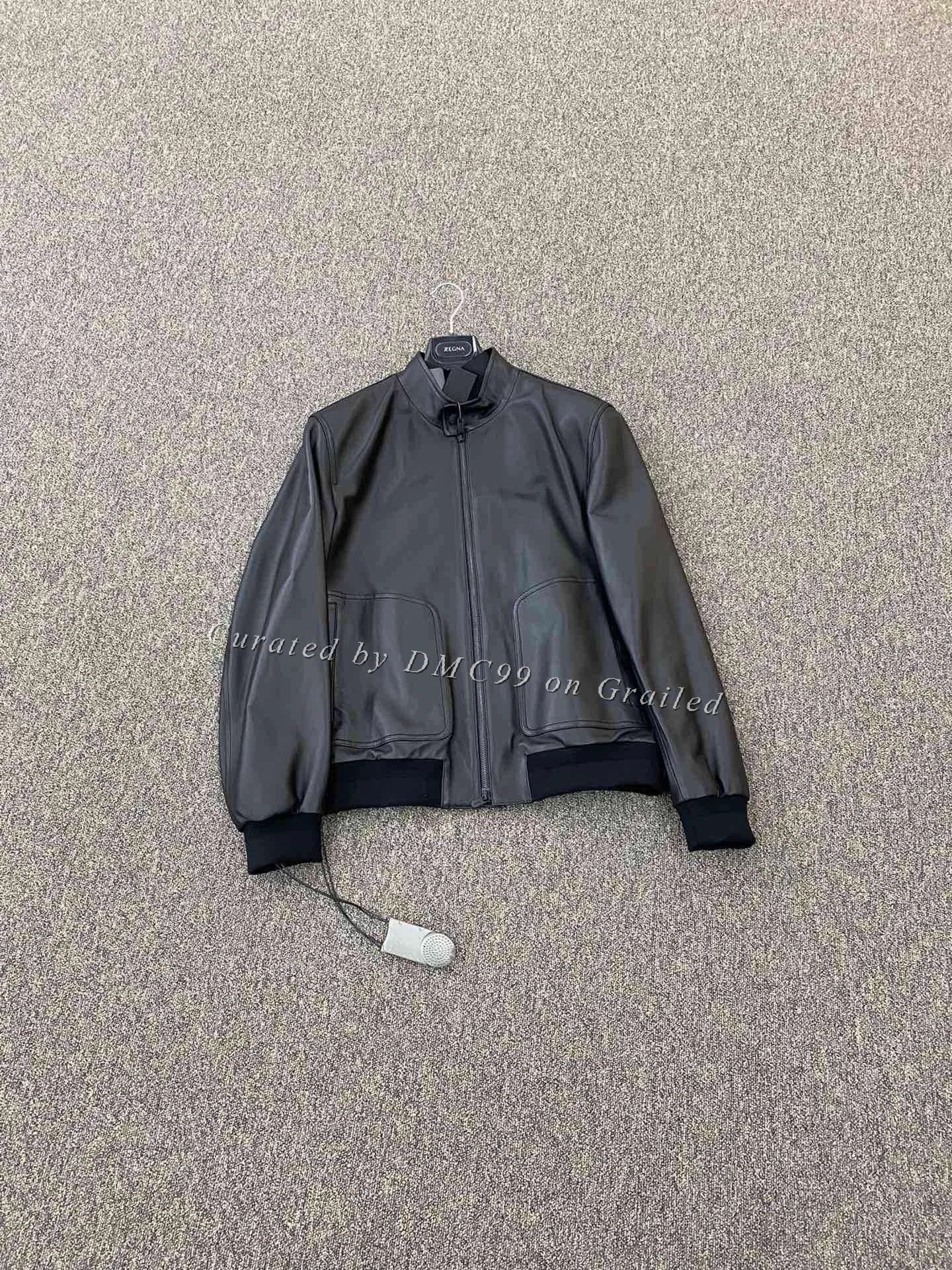 Z Zegna ZZEGNA Men's Black Leather Jacket Size US XS / EU 42 / 0 - 1 Thumbnail