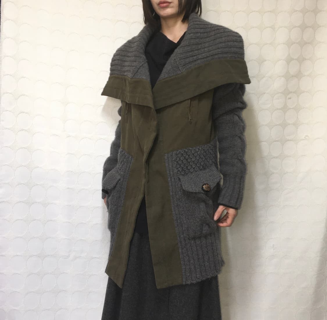 Alexander McQueen Alexander McQueen knitted coat high neck jacket military Size S / US 4 / IT 40 - 2 Thumbnail