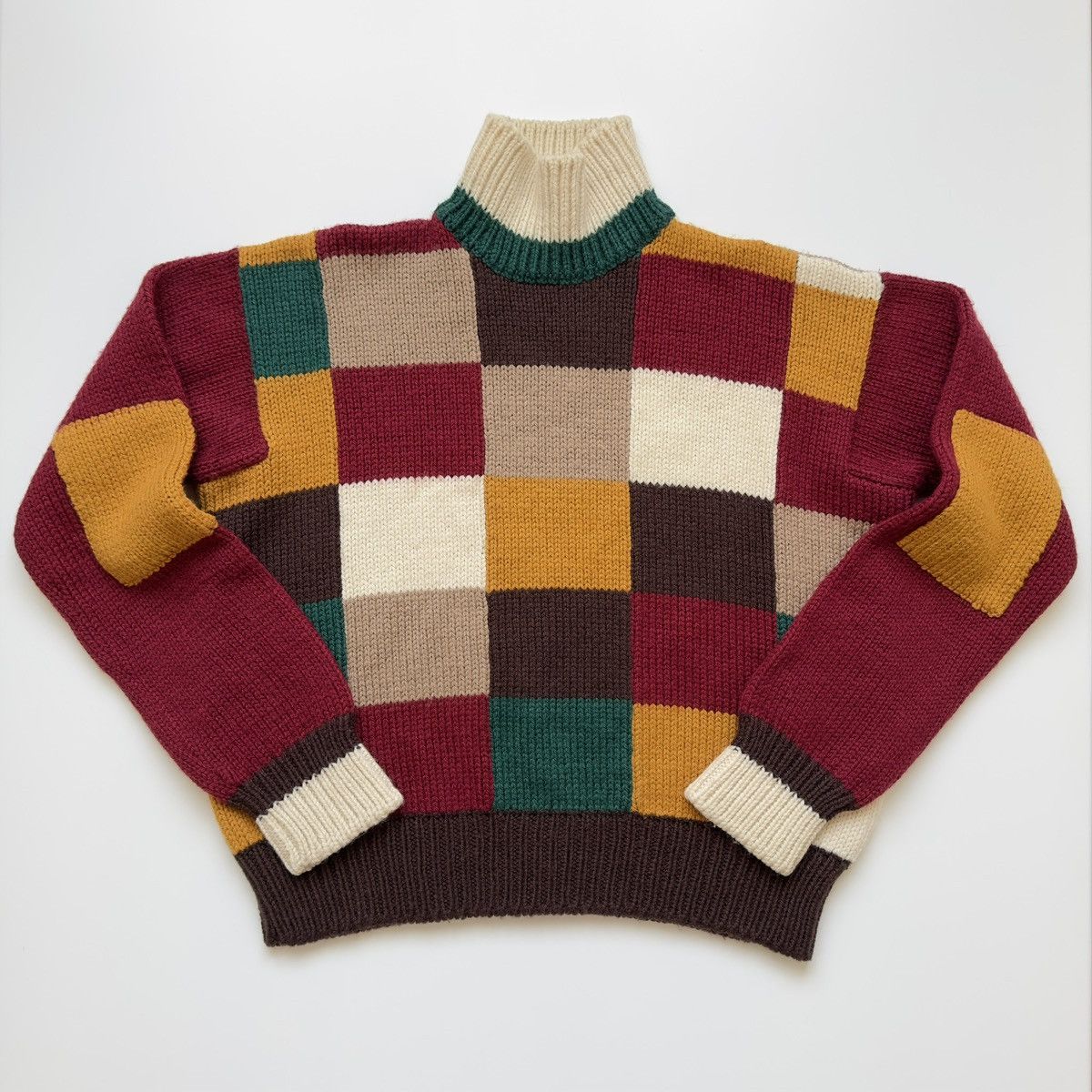 Dsquared2 Dsquared2 F/W 2001-02 Check Wool Turtleneck Sweater Size US XL / EU 56 / 4 - 1 Thumbnail