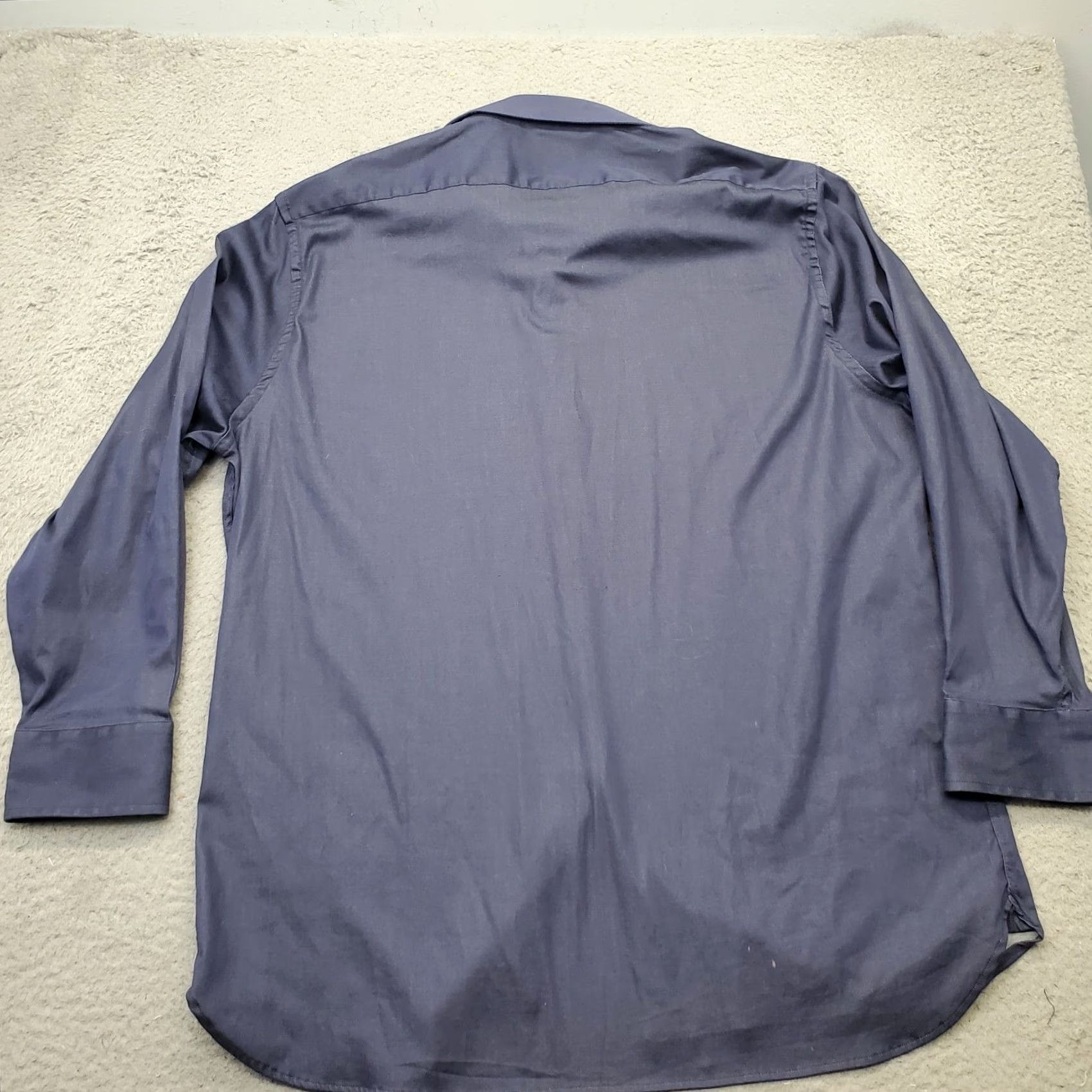 Vintage Hickey Freeman Dress Shirt Mens 17 Blue Stretch Classic Fit Collared Button Up Shirt Size 46R - 2 Thumbnail