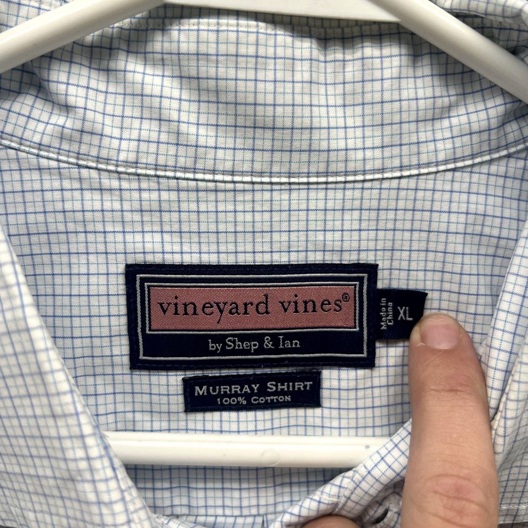 Vineyard Vines VINEYARD VINES Shirt Mens XL Blue Check Murray Long Sleeve Button Front Casual Size US XL / EU 56 / 4 - 2 Thumbnail