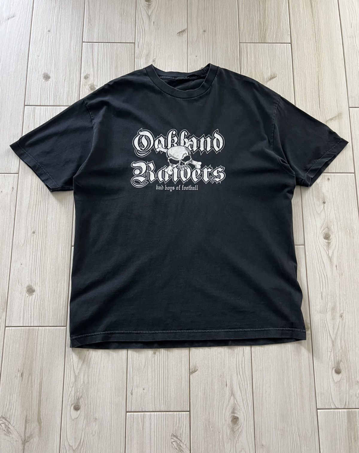 Band Tees Vintage Oakland Raiders Skull Graphic Double-Sided Tee Black Size US L / EU 52-54 / 3 - 1 Thumbnail