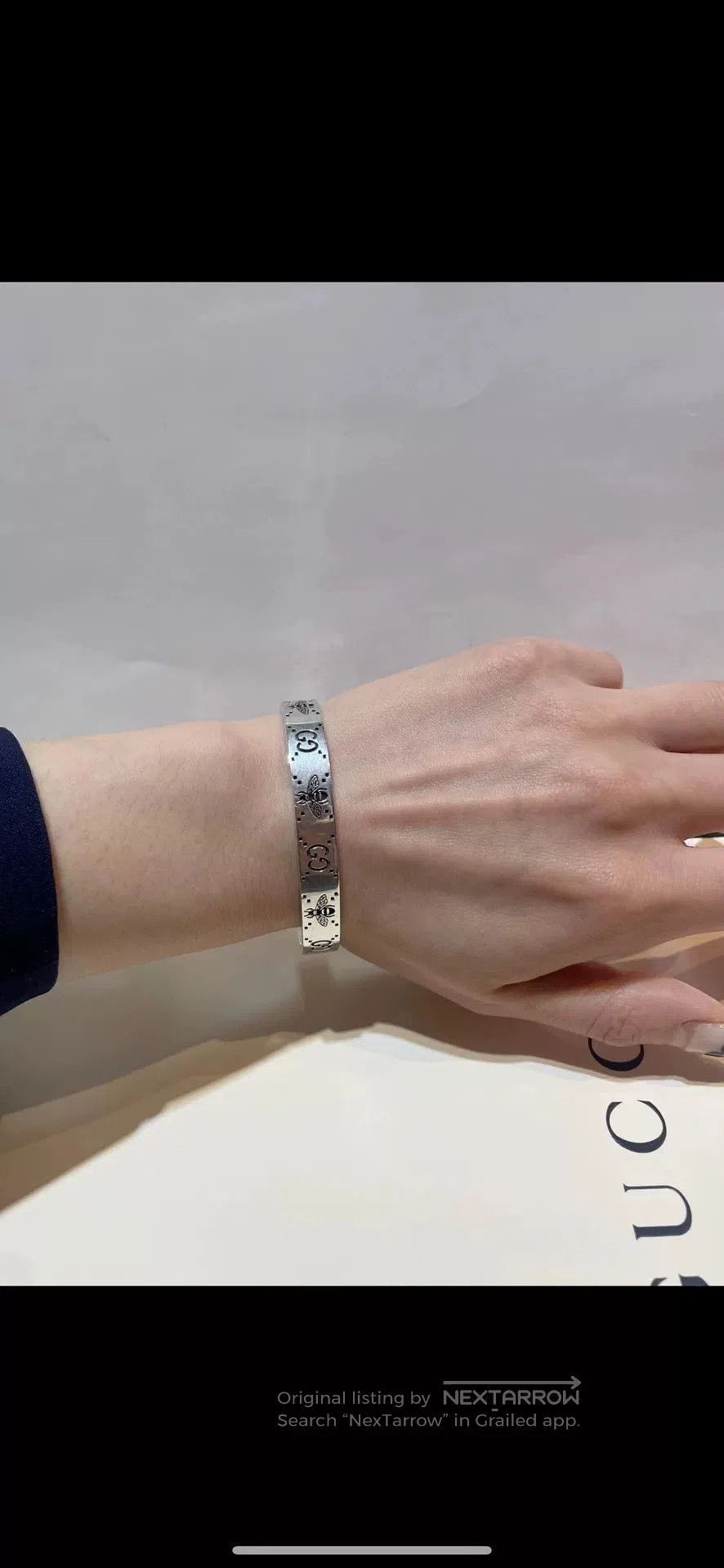 Gucci Gucci 925 Silver Unisex Bee GG Bracelet. Size ONE SIZE - 9 Thumbnail