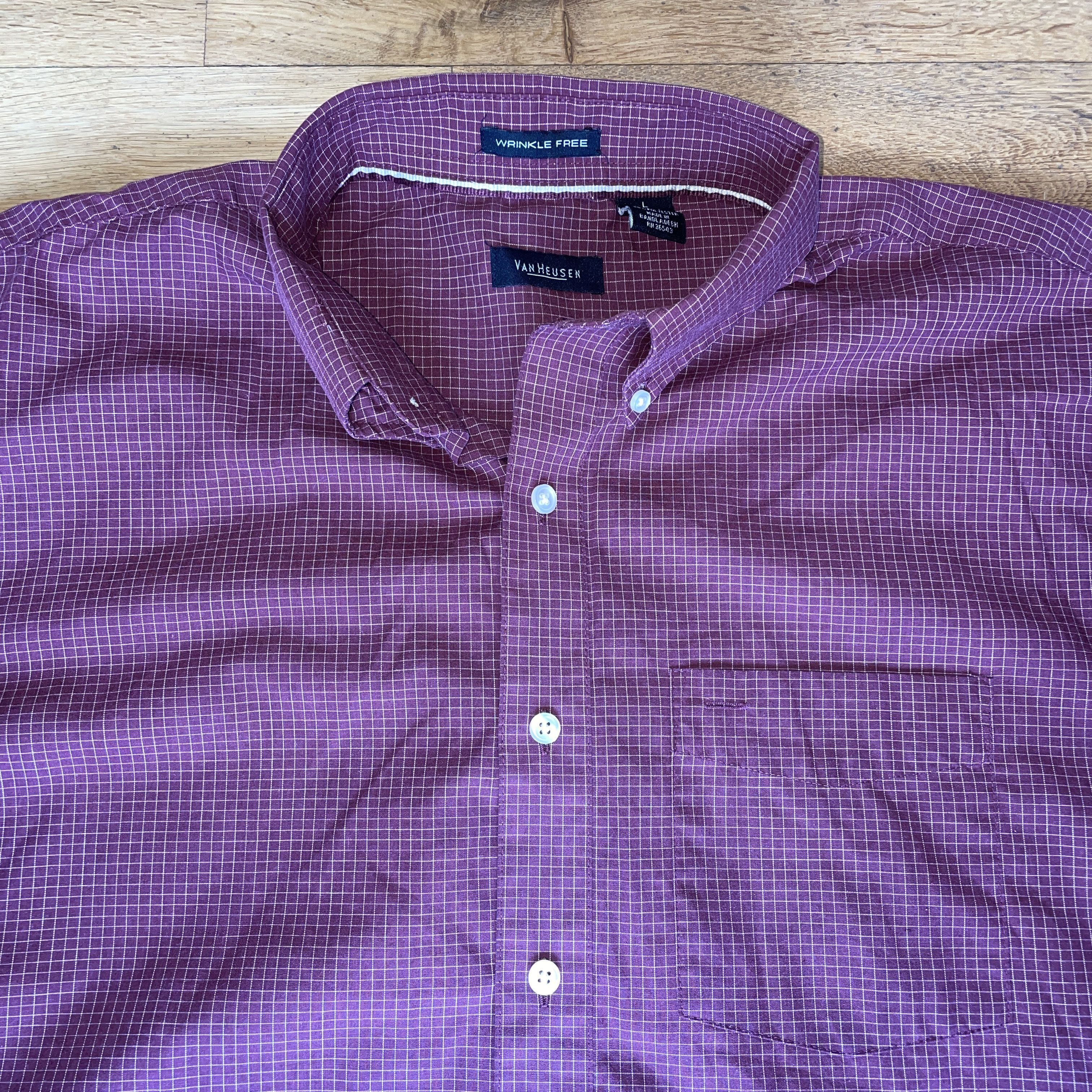 Van Heusen Van Heusen Men's Elegant Shirt Wrinkle Free Size L Size US L / EU 52-54 / 3 - 3 Thumbnail