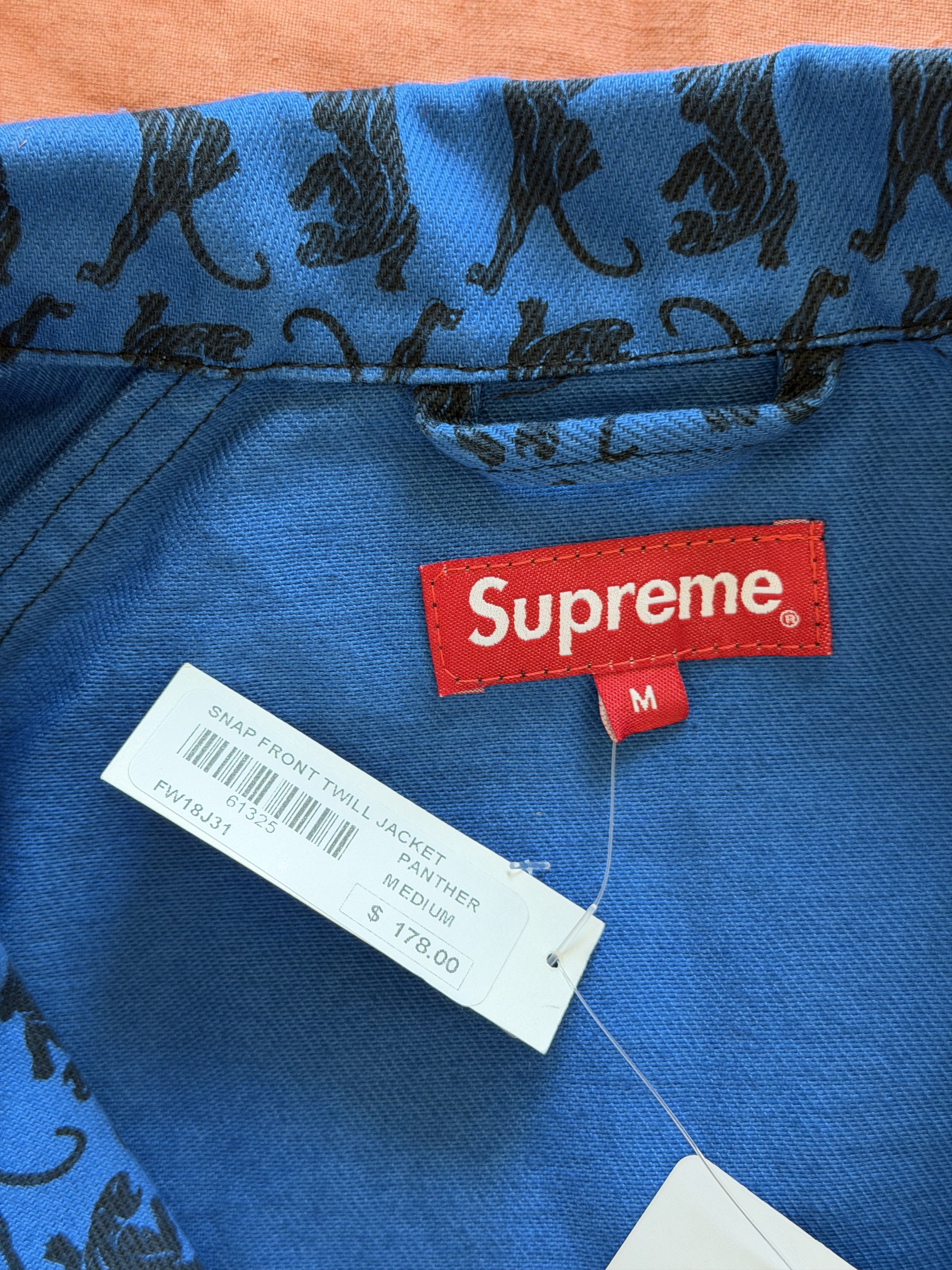 Supreme Supreme Snap Front Twill Jacket in Blue Panther Size US M / EU 48-50 / 2 - 8 Thumbnail