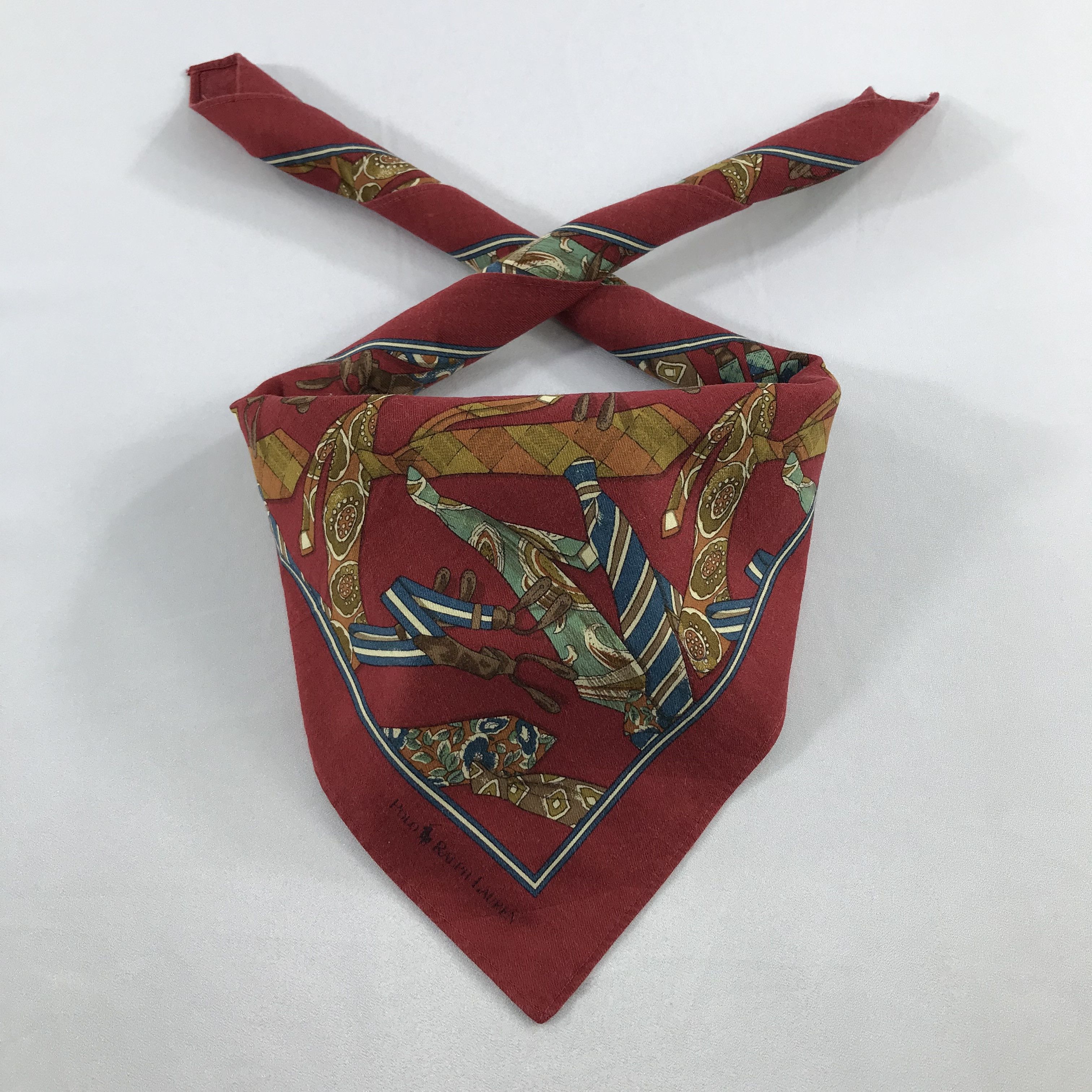 Polo Ralph Lauren × Vintage Polo Ralph Lauren Bandana / Handkerchief /Neckerchief -S2206 Size ONE SIZE - 3 Thumbnail