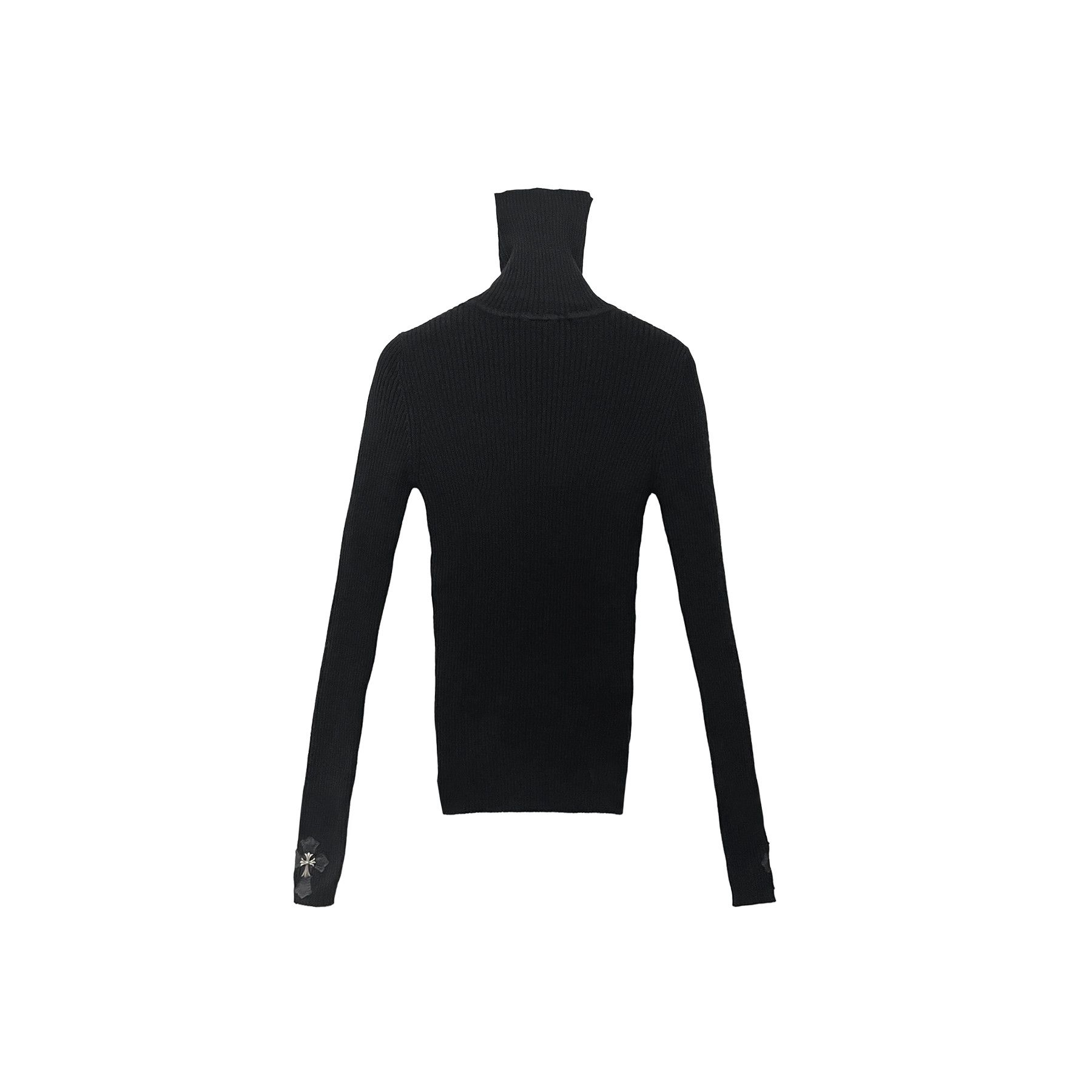 Chrome Hearts Cashmere Silver Cross Turtle Neck Sweater
