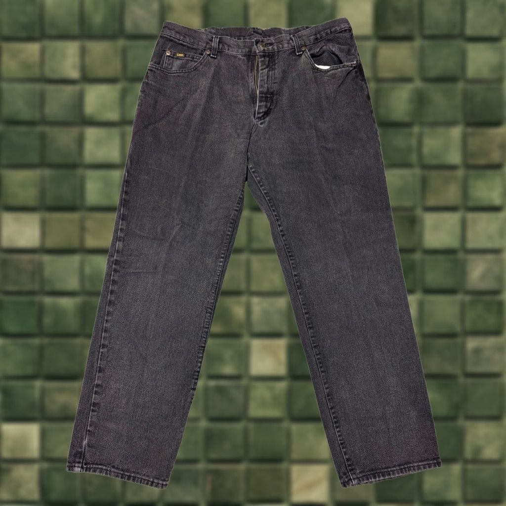Lee VINTAGE Lee Jeans Baggy Mens 36x30 Relaxed Straight Faded Black Made In USA 90s Size US 36 / EU 52 - 1 Thumbnail