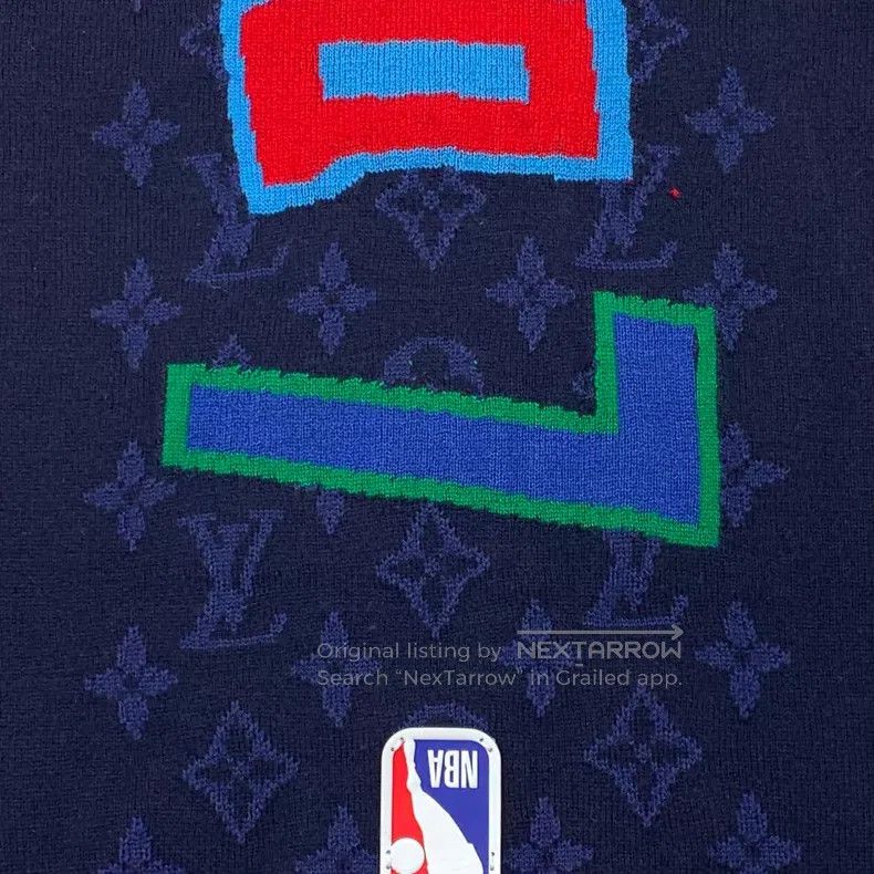 Louis Vuitton Louis Vuitton NBA co-branded dark blue logo jacquard full Size ONE SIZE - 2 Thumbnail
