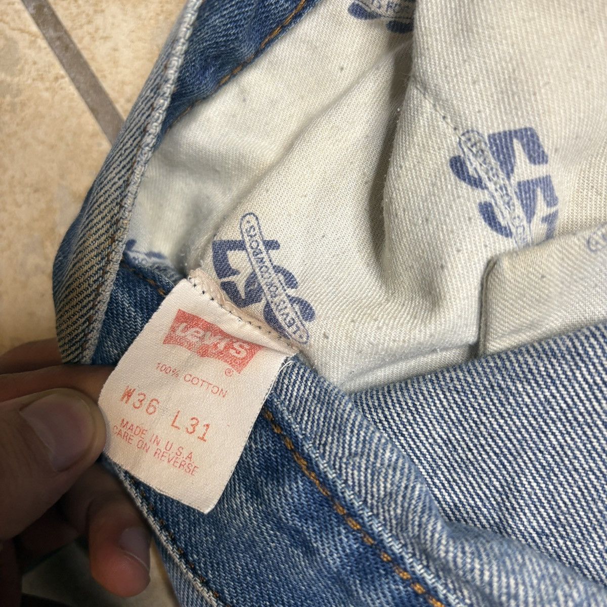 Levi's × Vintage Vintage 80s Levis 557 Cowboy Denim Jeans Size US 34 / EU 50 - 8 Thumbnail