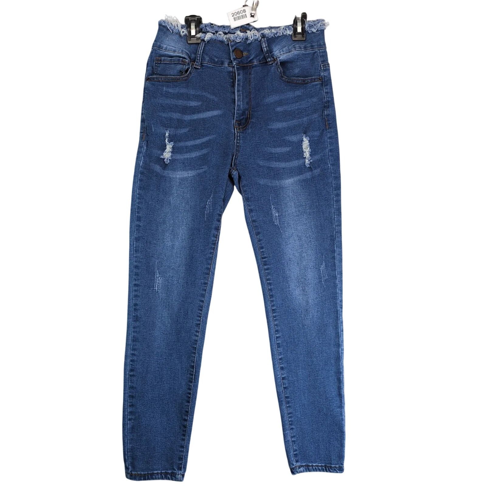Other Bamboo Raw Cut High Waist Skinny Jeans Size 7/8 Distressed Size 28" / US 6 / IT 42 - 1 Thumbnail