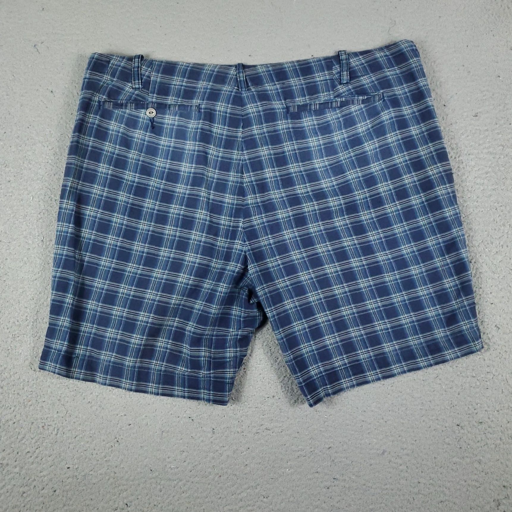 Ralph Lauren VINTAGE Ralph Lauren Shorts Men 40 Waist Blue Plaid Casual Flat Front Chino Size US 40 / EU 56 - 7 Thumbnail