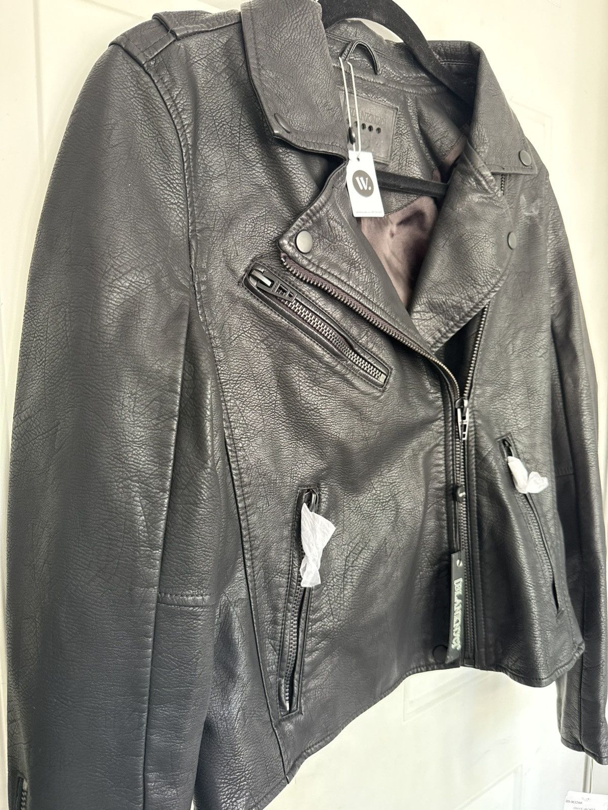 BLANKNYC × Leather BLANKNYC Woman’s Moto Jacket (Black Faux Leather) - NWT Size M / US 6-8 / IT 42-44 - 5 Thumbnail