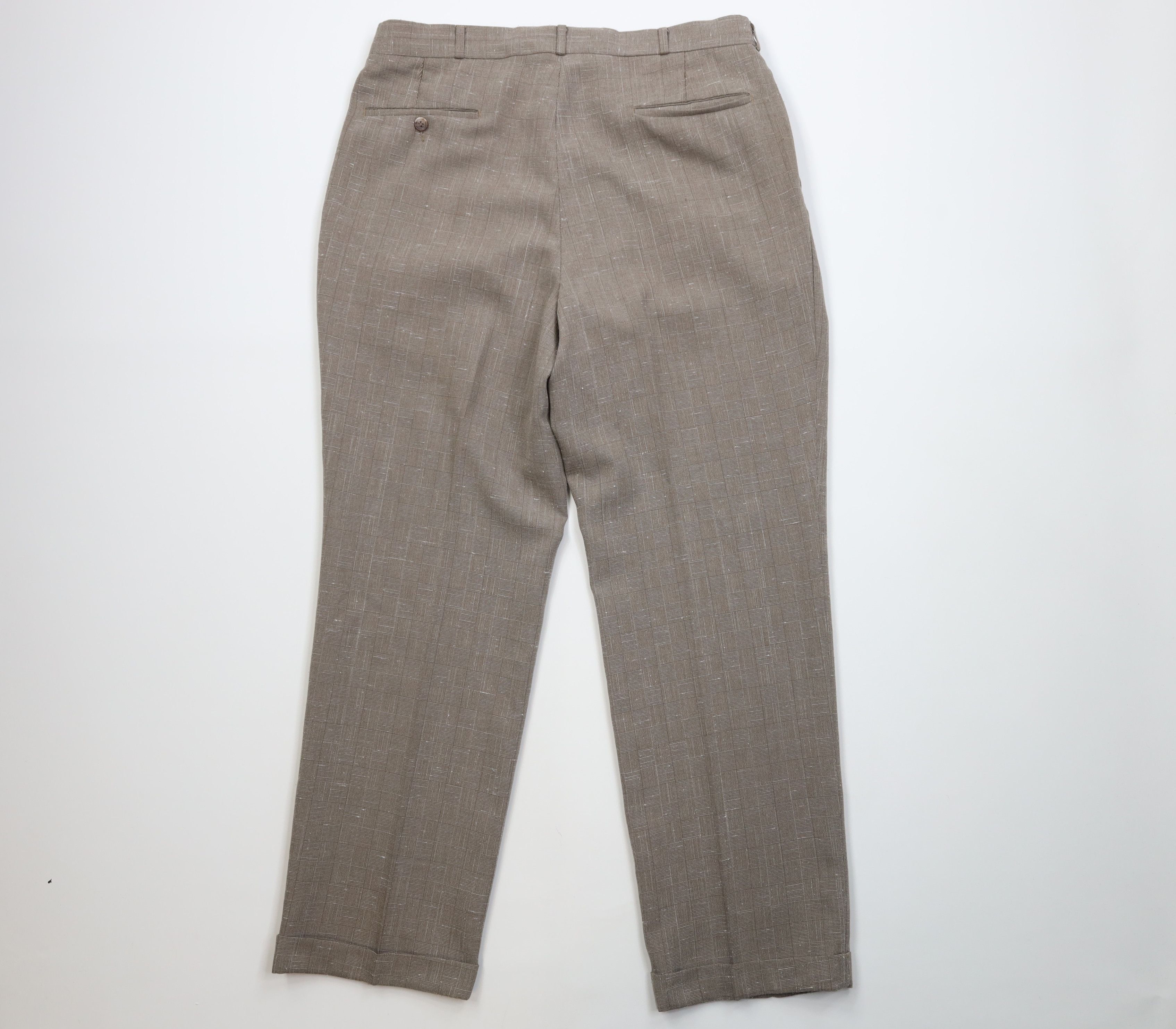 Vintage Vintage 90s Streetwear Knit Wide Leg Chino Pants Checkered Size US 36 / EU 52 - 10 Thumbnail