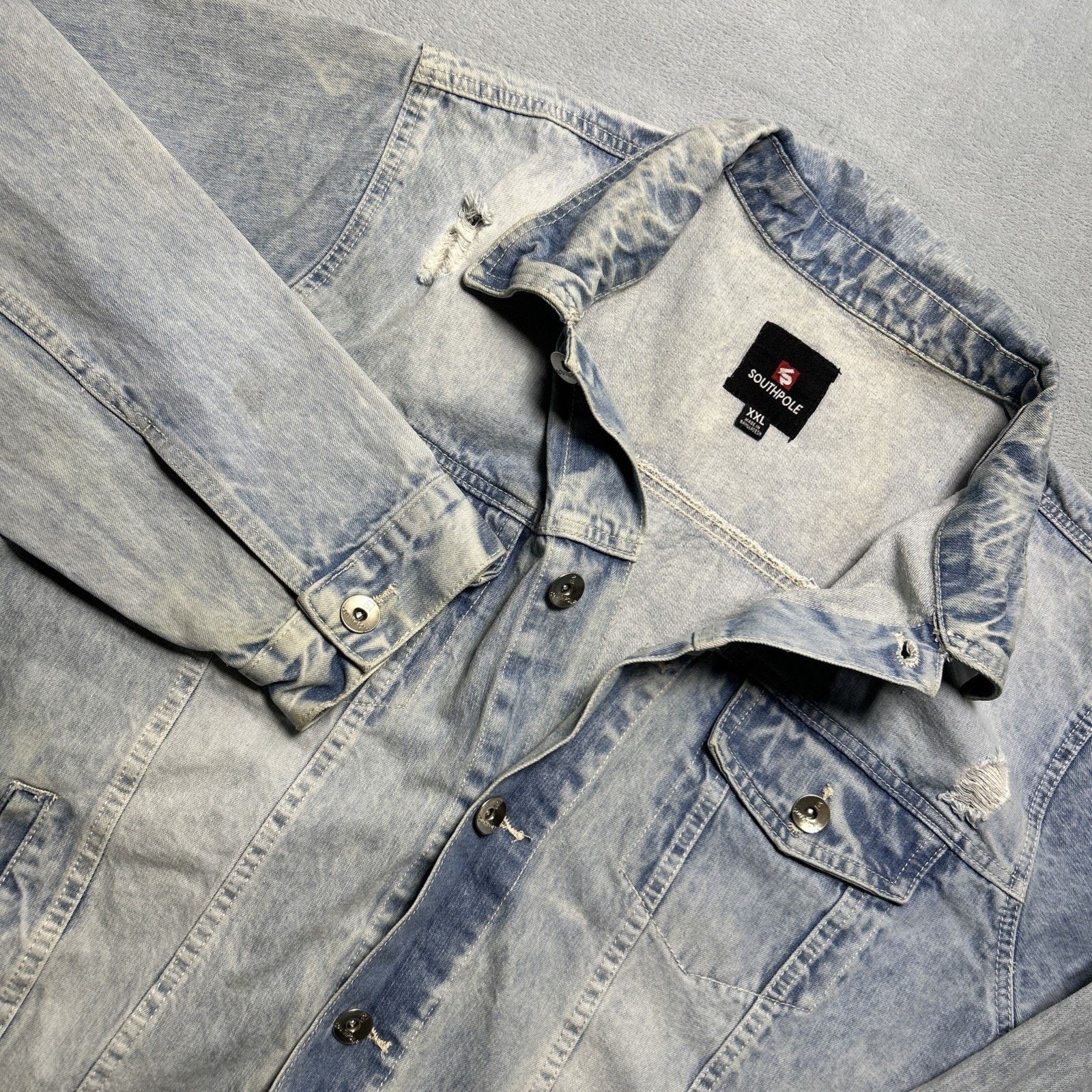 Southpole Southpole Denim Jacket Womens 2XL P031 Type 3 2000s Grunge Size US XXL / EU 58 / 5 - 11 Thumbnail