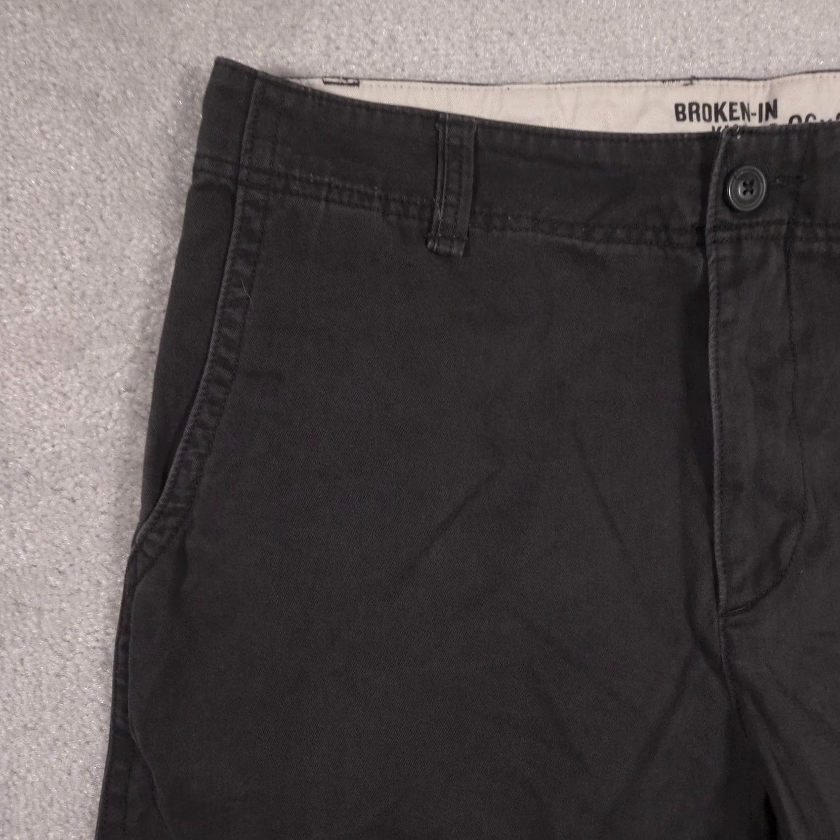 Old Navy Old Navy Broken-In Khakis Pants Mens 38x32 Gray Chino Flat Front Straight Leg Regular Waist 36 Size US 36 / EU 52 - 4 Thumbnail