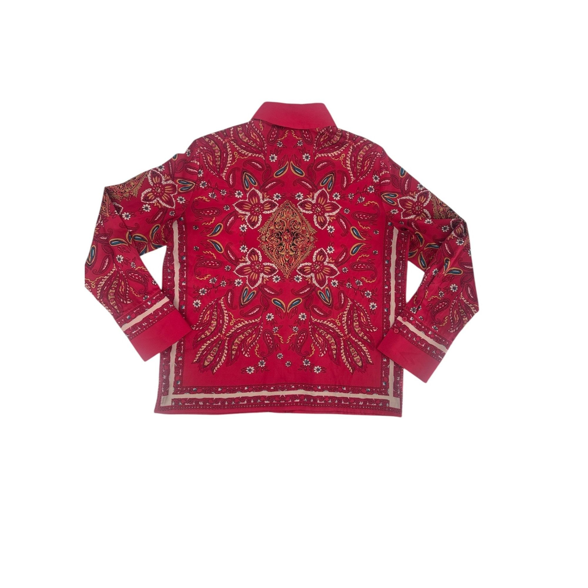 Rachel Zoe Rachel Zoe Women's Paisley Floral Blouse Small Pink Fuchsia Size S / US 4 / IT 40 - 4 Thumbnail