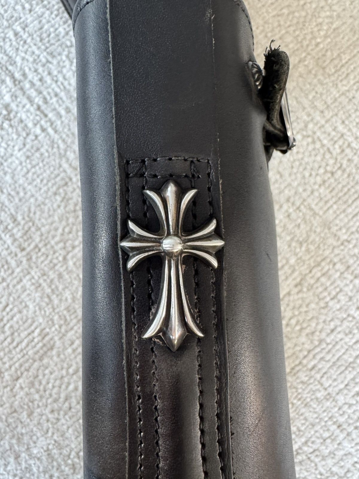 Chrome Hearts Chrome Hearts x Wesco Black Engineer Leather Boots Size US 5.5 / IT 35.5 - 11 Thumbnail