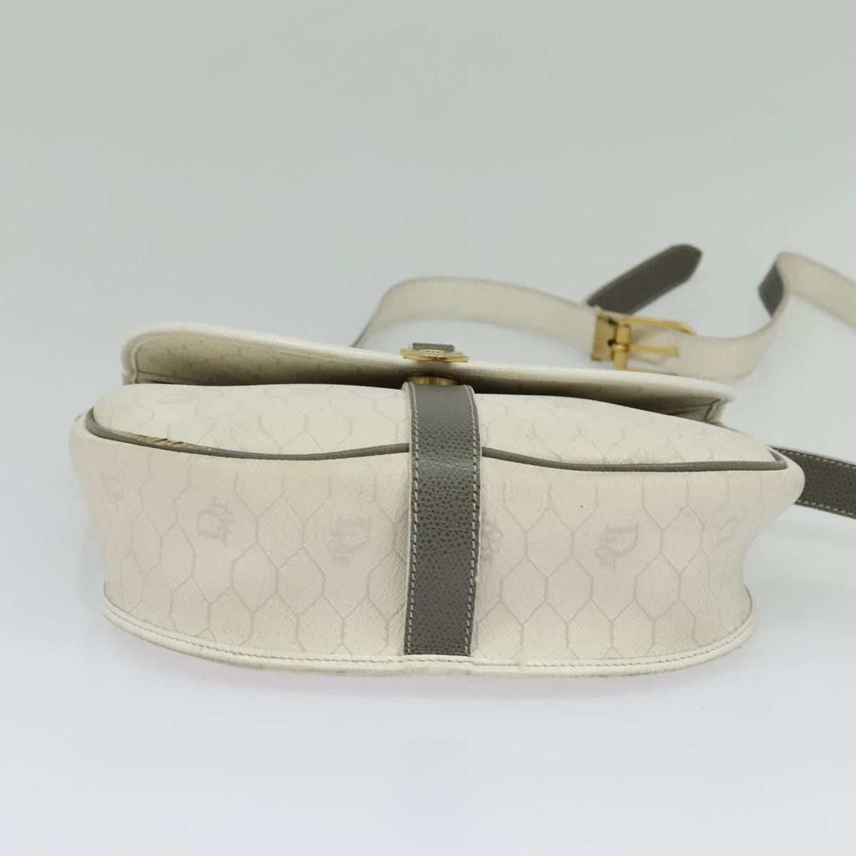 Dior DIOR Honeycomb Canvas Shoulder Bag Pvc White Gold Size ONE SIZE - 9 Thumbnail