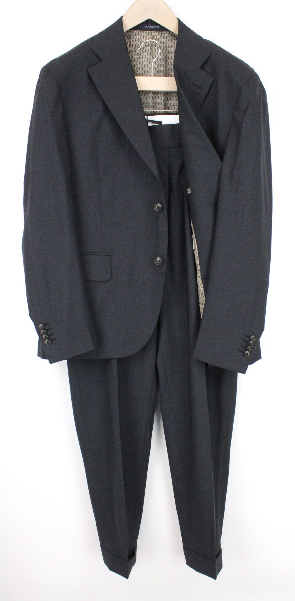 Suitsupply LA SPALLA UK42R Wool Stretch Grey Suit 73681 Size 42R - 1 Thumbnail