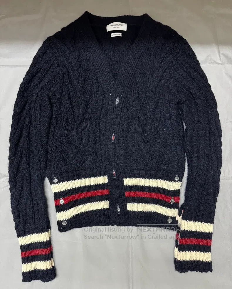 Thom Browne Thom Browne Coarse poppy striped sweater Size US S / EU 44-46 / 1 - 1 Thumbnail
