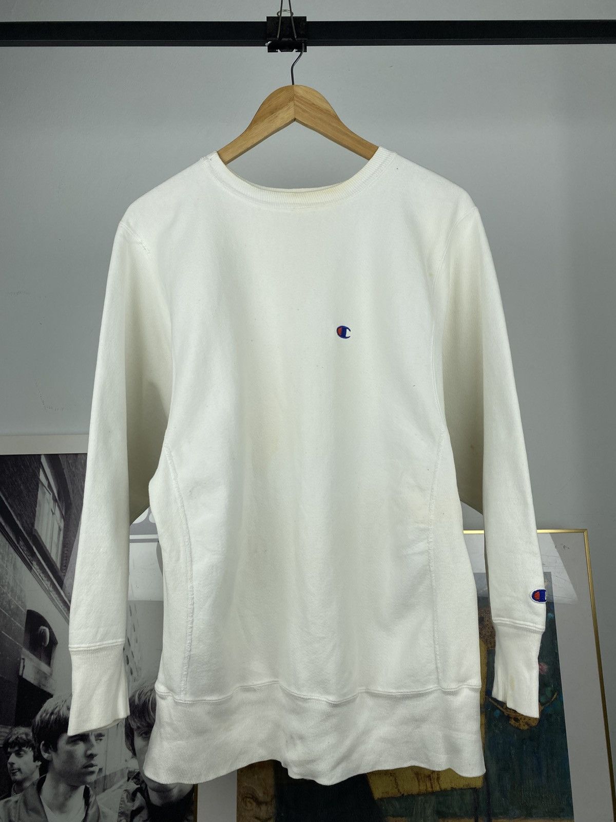 Cream 90's Champion Sweatshirts Vintage Blank Champion