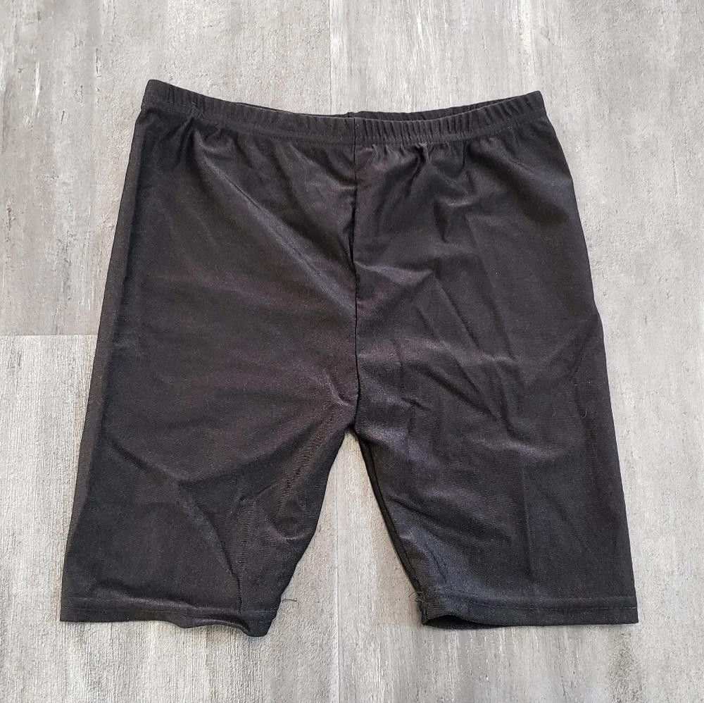 Shein Black Shimmer SHEIN High Waisted Biker Short Size 32" / US 10 / IT 46 - 1 Thumbnail