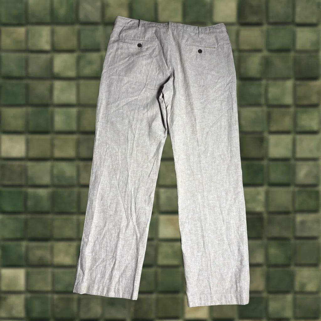 Perry Ellis Perry Ellis Pants Mens 34x30 Beige Linen Cotton Blend Dress Pants Casual Flat Front Pockets Regular 30 Inseam 34 Waist Jeans Size US 34 / EU 50 - 1 Thumbnail