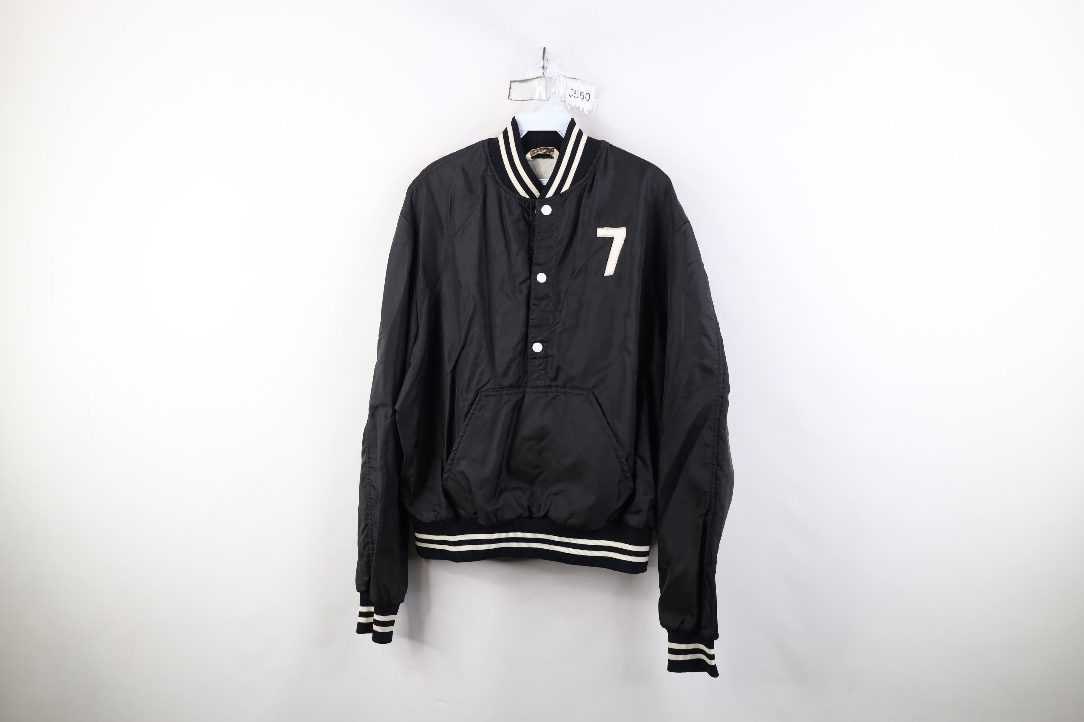 Vintage Vintage 80s 90s Streetwear Striped Pullover Satin Jacket USA Size US L / EU 52-54 / 3 - 1 Thumbnail