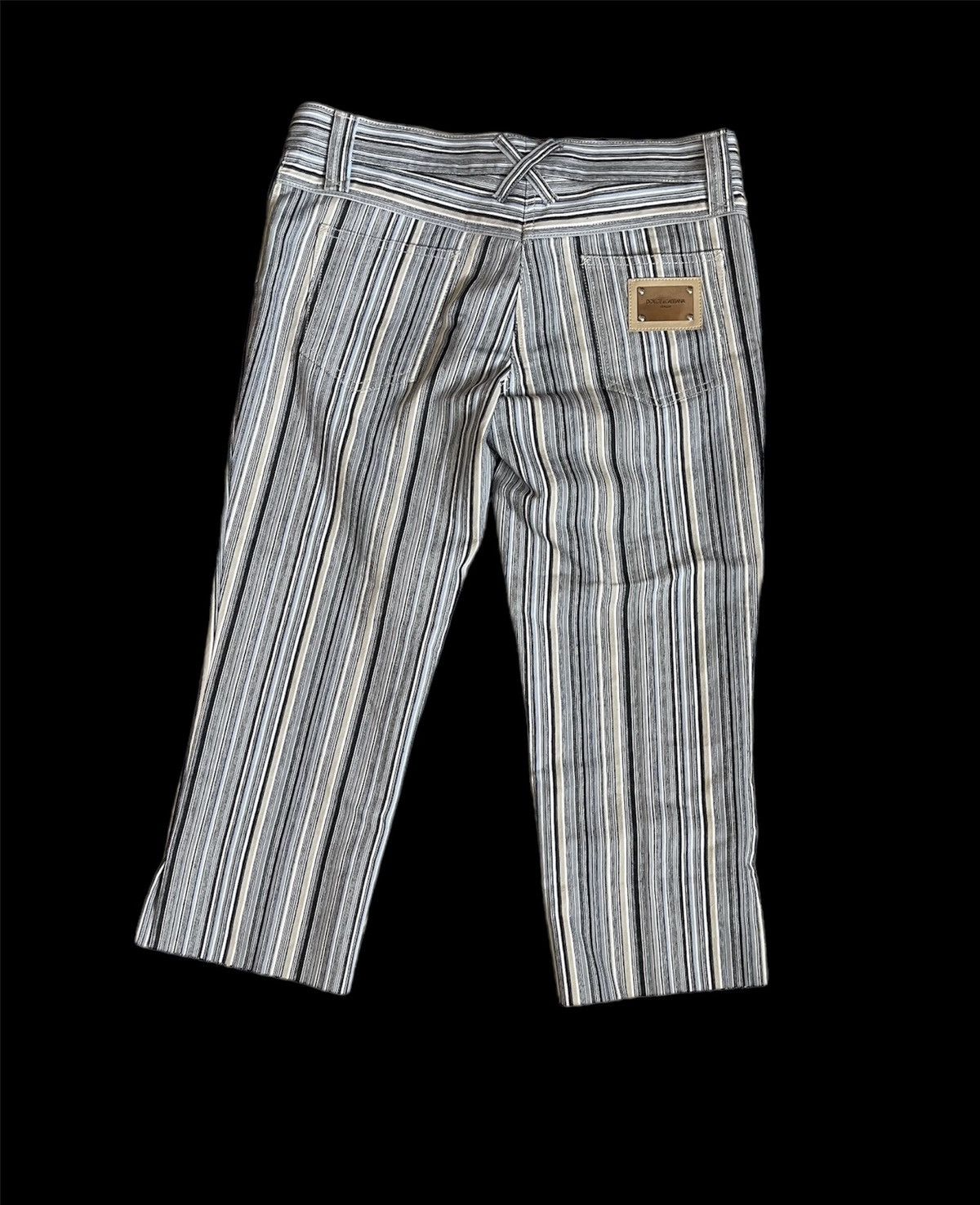 Dolce & Gabbana × Vintage Y2K Dolce & Gabbana striped cropped pants Size 27" / US 4 / IT 40 - 1 Thumbnail