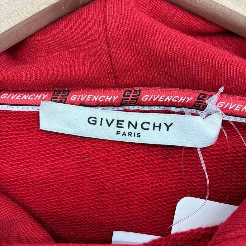 Givenchy Givenchy Red Hooded Letter Logo Printed Sweatshirt Size US XS / EU 42 / 0 - 4 Thumbnail