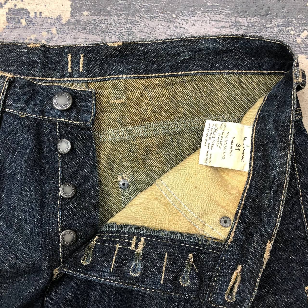 Indigo P248 INDIGO X NEIL BARRETT SKINNY JEANS Size US 33 - 9 Thumbnail