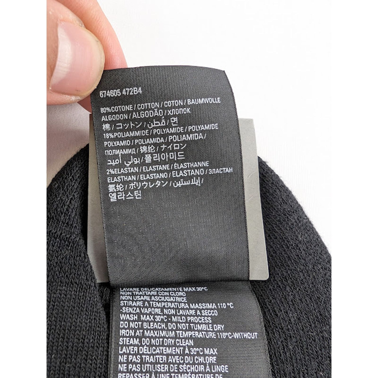 Balenciaga o1rshd1 Q:2 / Size: XL / Cotton Socks Double B Black/White Size ONE SIZE - 6 Thumbnail