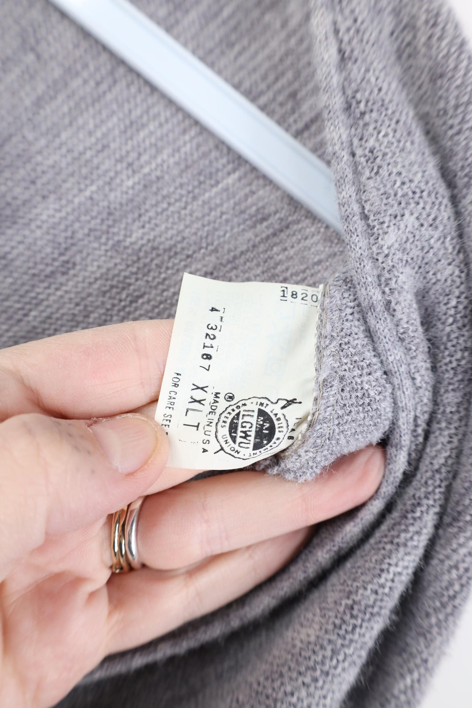 Vintage Vintage 70s Streetwear Chambray Cardigan Sweater Gray USA Size US XXL / EU 58 / 5 - 9 Thumbnail
