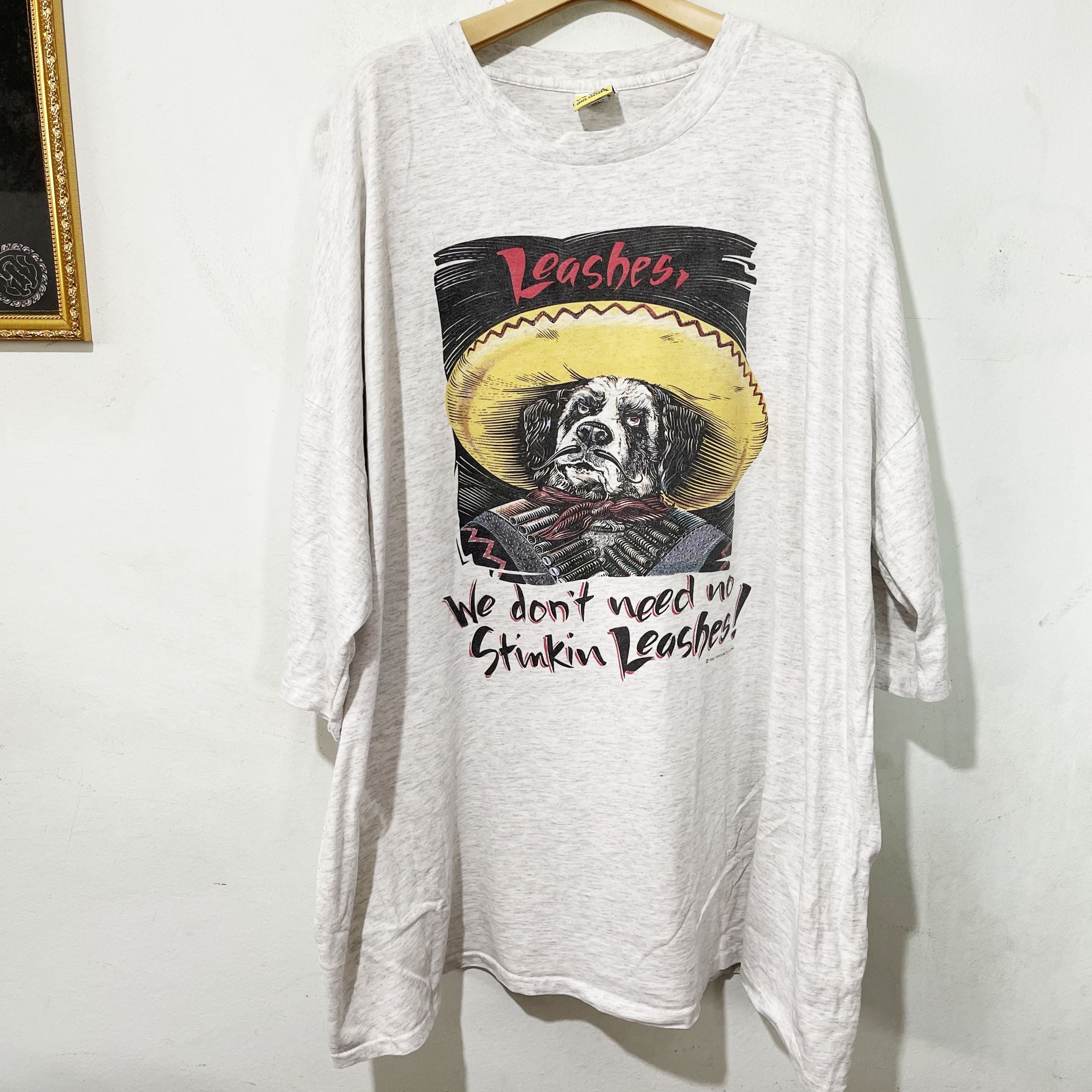 Big Dogs Vintage 90s Big Dogs We Don’t Need No Stinkin Leashes! Shirt Size US XXL / EU 58 / 5 - 1 Thumbnail