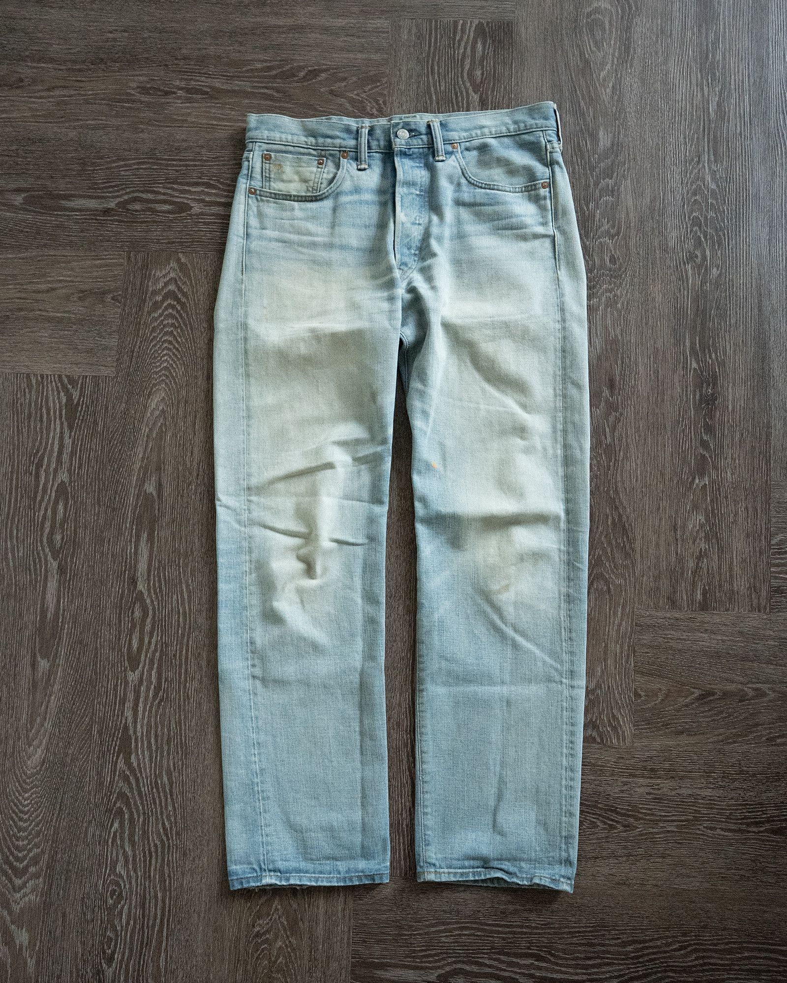 RRL Ralph Lauren Camden Washed Selvedge Denim – Straight Fit Size US 34 / EU 50 - 2 Thumbnail