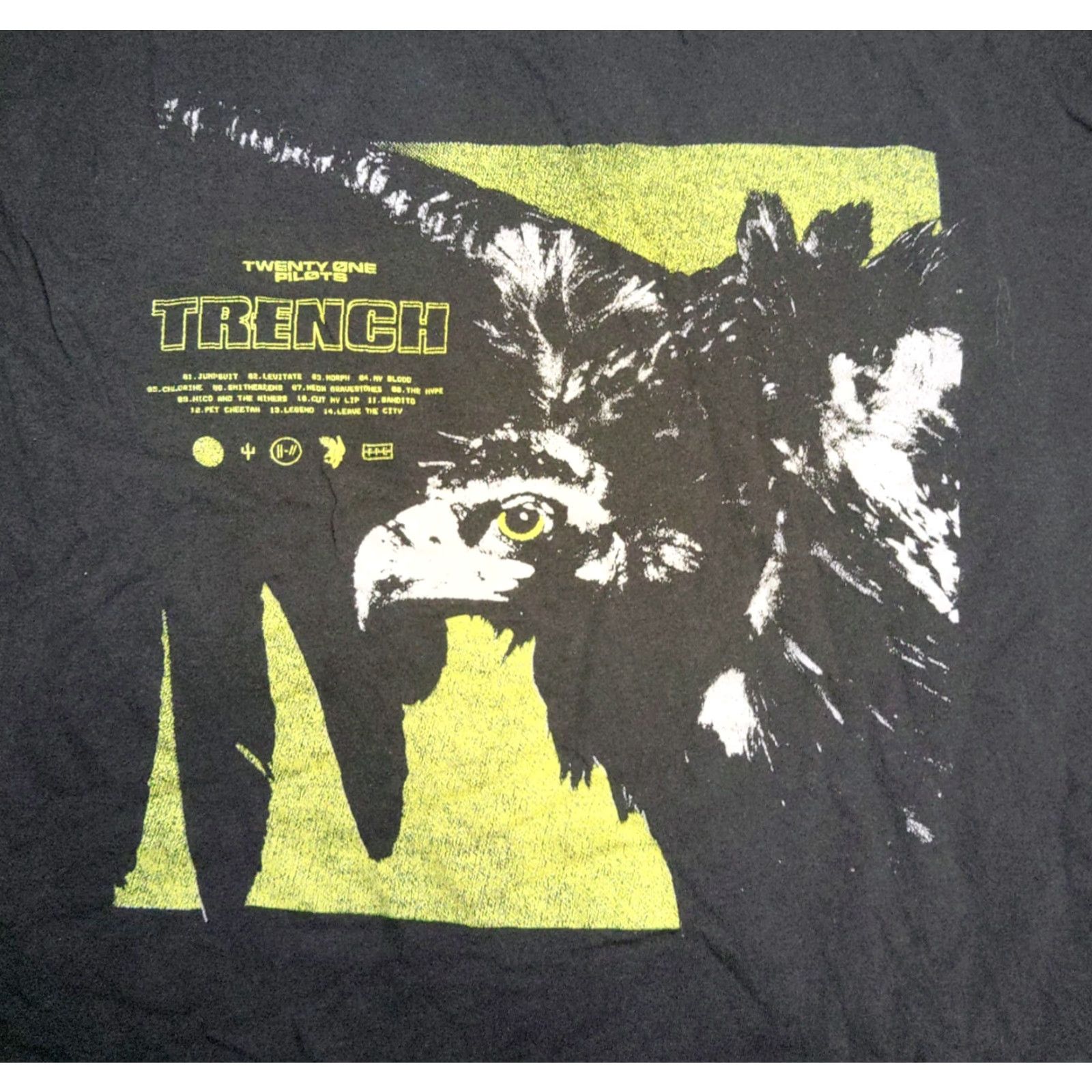 Tultex VINTAGE Twenty One Pilots Trench T-shirt Mens Adult Medium Black Concert Band Shirt Graphic Tee Size US M / EU 48-50 / 2 - 2 Thumbnail