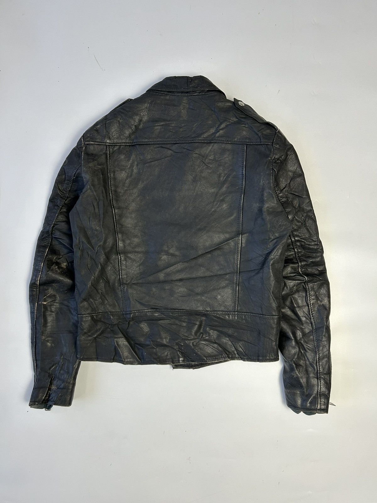 Genuine Leather × Vintage GENUINE COW HIDE LEATHER JACKET Size US M / EU 48-50 / 2 - 3 Thumbnail