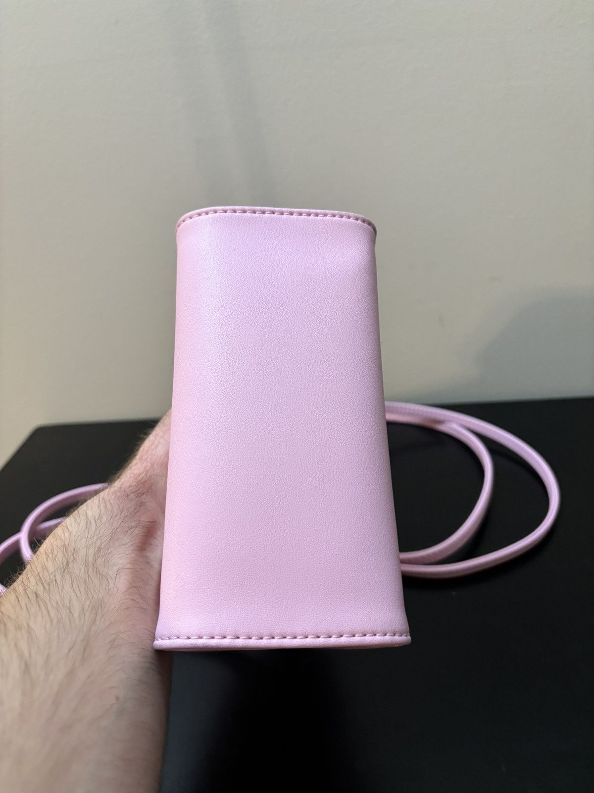 Telfar Telfar Small Leather Shopping Bag Pink Size ONE SIZE - 3 Thumbnail