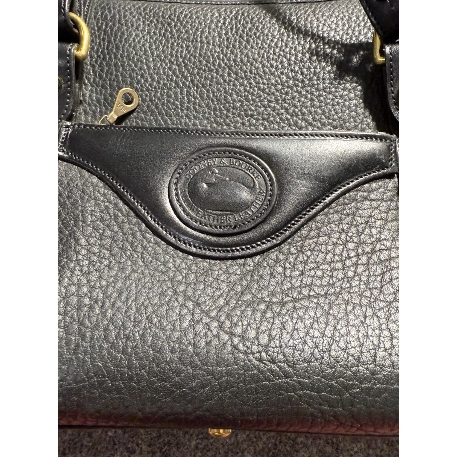 Dooney & Bourke Dooney & Bourke All Weather Leather Small Tote Pebbled Leather Black Handbag Size ONE SIZE - 3 Thumbnail