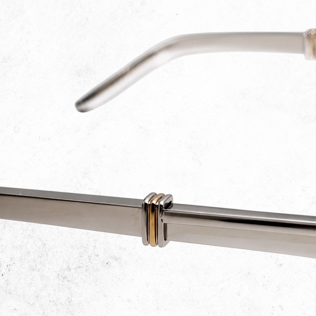 Cartier Cartier Paris 135b Sunglasses Silver Oval Frame Tinted Lenses Size ONE SIZE - 8 Thumbnail