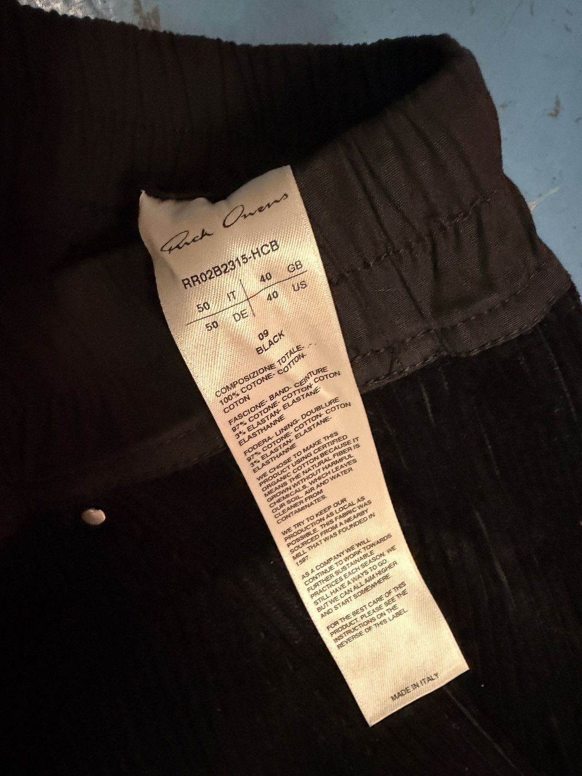 Rick Owens RICK OWENS CORDUROY BELA PANTS Size US 34 / EU 50 - 7 Thumbnail