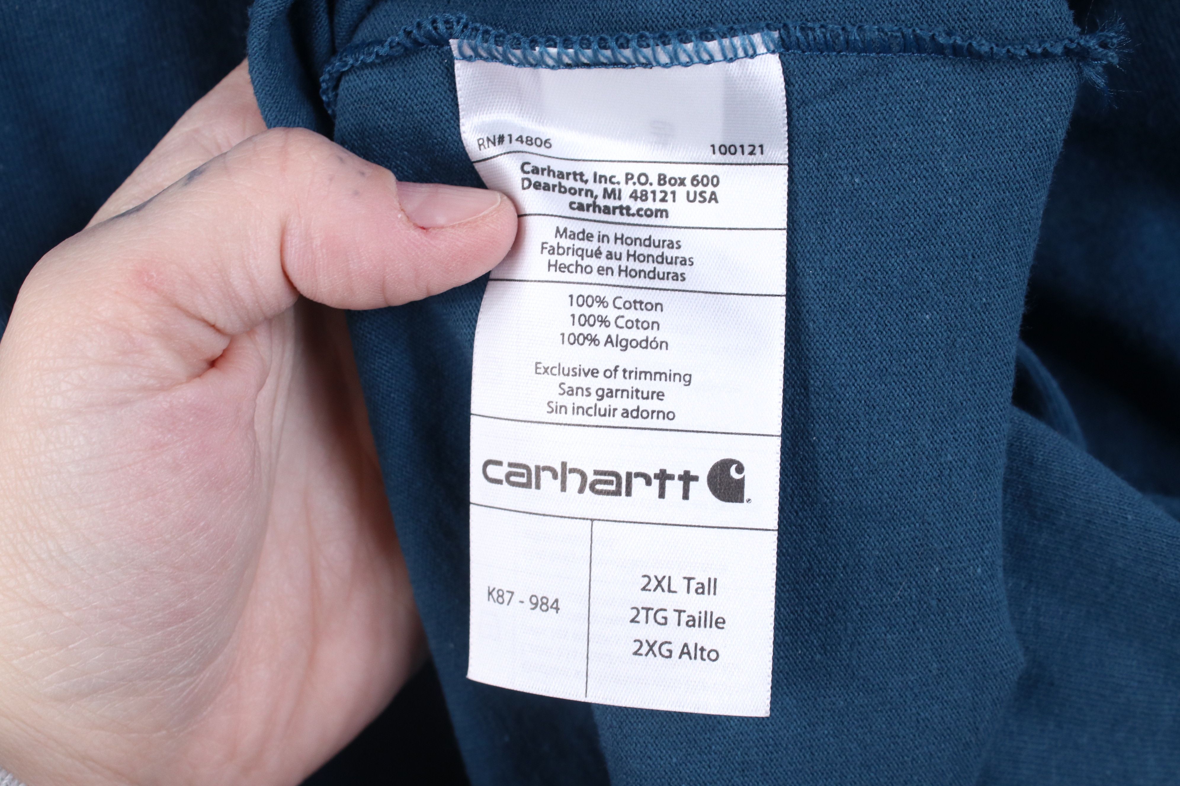 Carhartt Vintage Y2K Carhartt Heavyweight Cotton Pocket T-Shirt Blue Size US XXL / EU 58 / 5 - 12 Thumbnail
