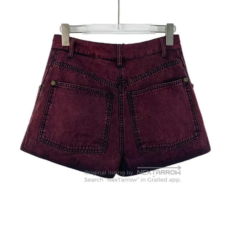 Chanel Chanel XS Dark Purple Cotton Women's Shorts . Size 22" - 2 Thumbnail