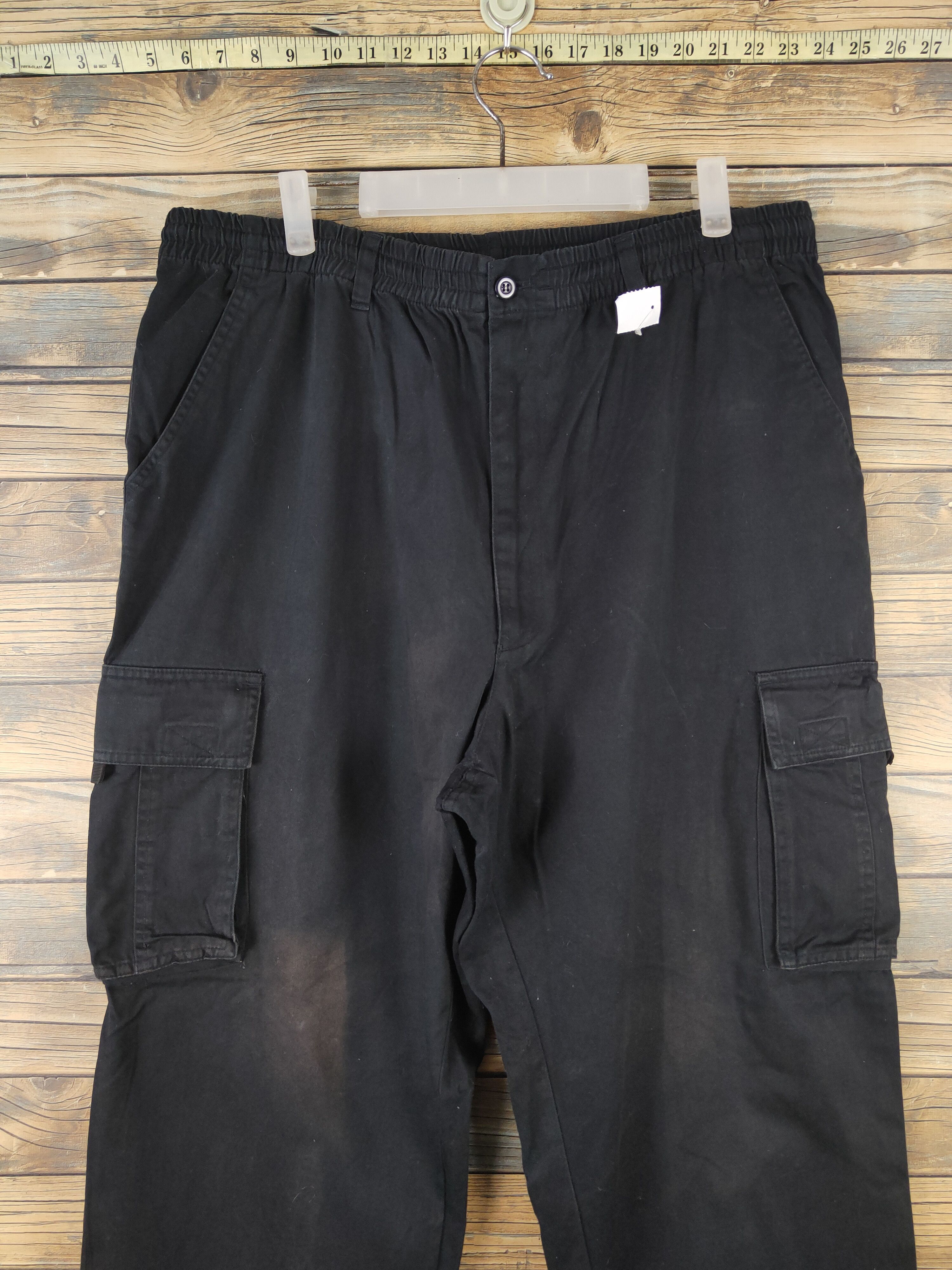 Japanese Brand DL Japanese Brand Black Multipocket Cargo Pants #1373 Size US 35 - 2 Thumbnail