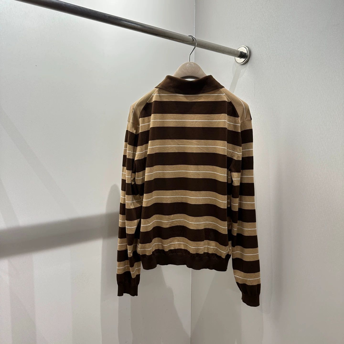 Miu Miu MIU MIU mar579 striped logo long-sleeve Polo 38 Size XS / US 0-2 / IT 36-38 - 2 Thumbnail