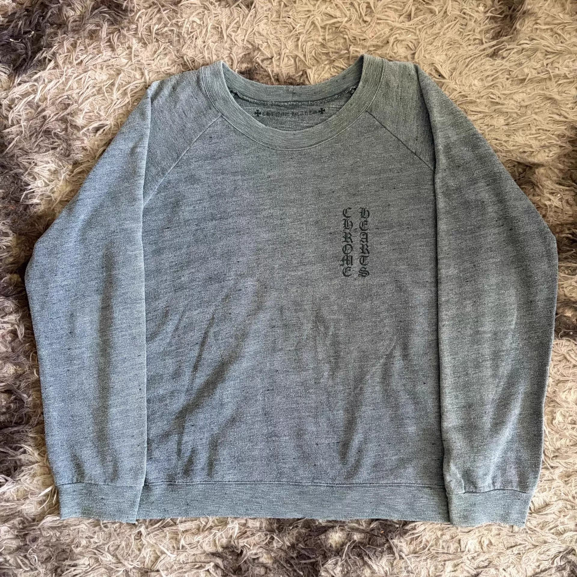 Chrome Hearts Chrome Hearts Gray Sanskrit Oversized Cross Crew M Size US M / EU 48-50 / 2 - 1 Thumbnail