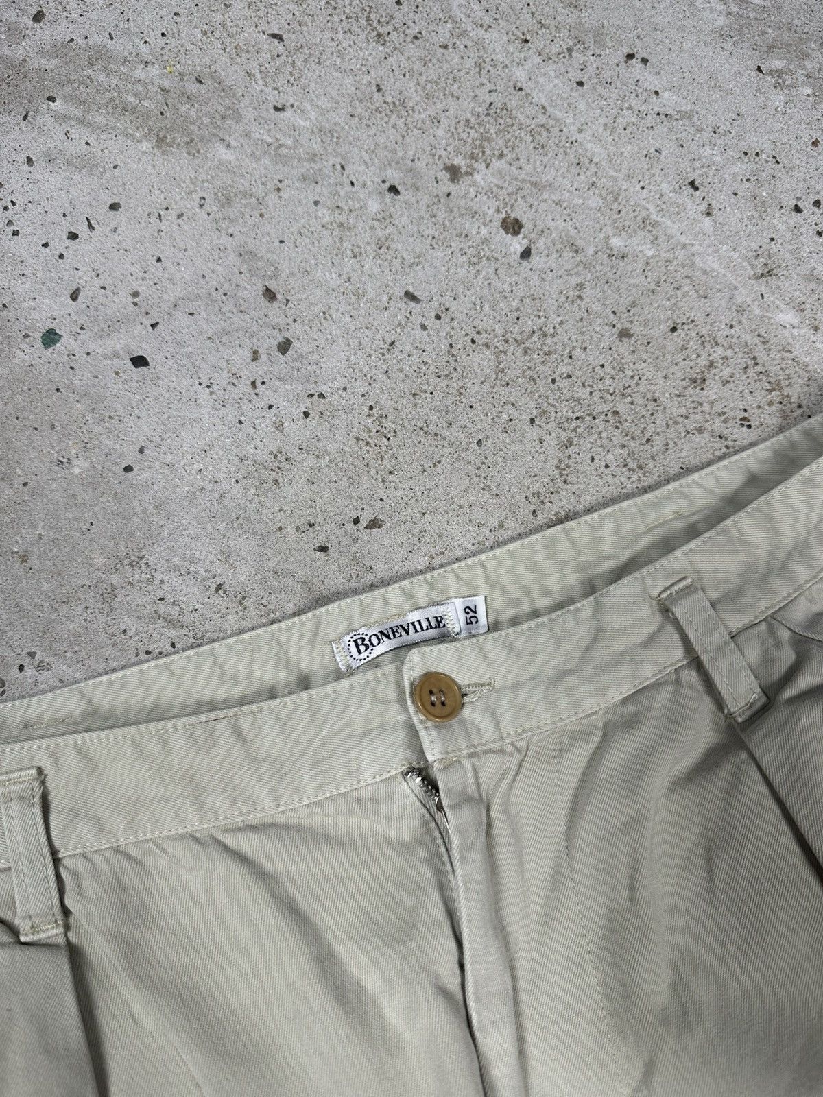 Boneville Vintage 90s Boneville Massimo Osti Wide Pleated Baggy Chino Size US 31 - 9 Thumbnail